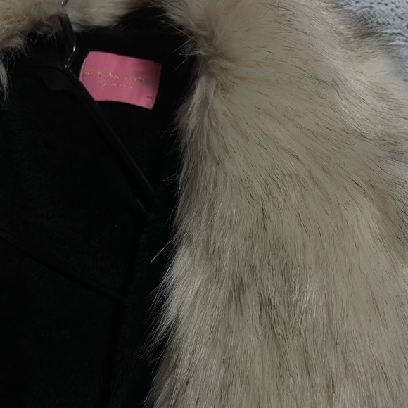 Black leather fur jacket - Picture 4 of 5